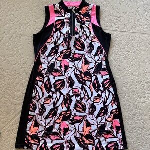 Tail Women's Dress - Black and Pink Floral